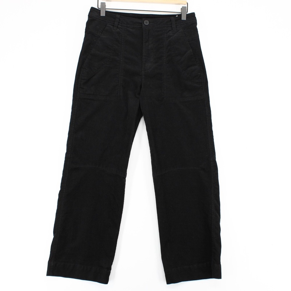 Kut From The Kloth Pants Womens 4 Black Corduroy High Rise Wide Leg